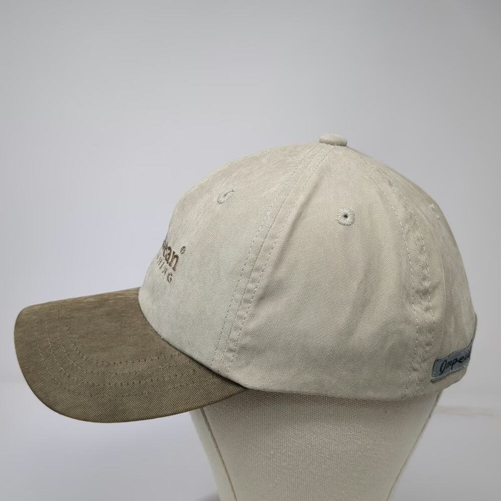 L.L. Bean Baseball Cap Beige Brown One Size Fly Fishing Imperial Slideback Hat - Picture 3 of 9